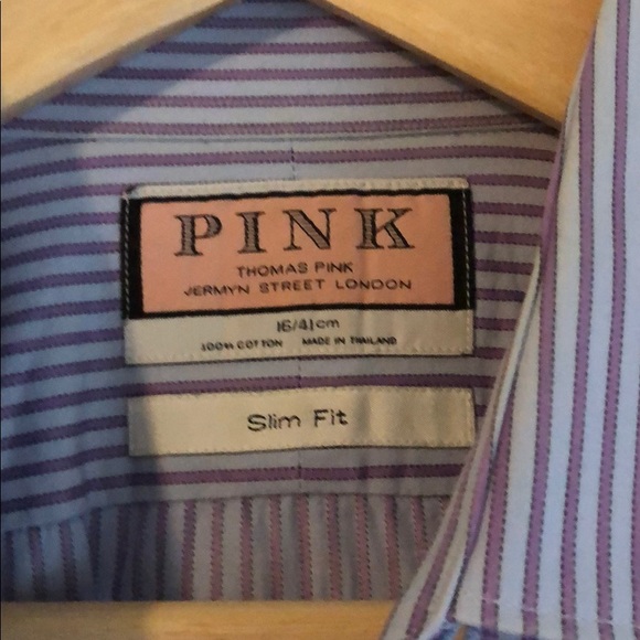 Thomas Pink Stripe Dress Shirt - Picture 2 of 4